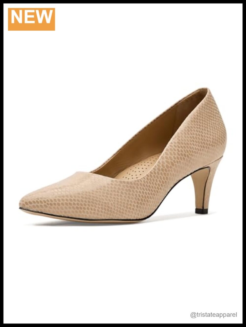 Leather Stiletto Pump Slip-On Formal Evening Shoe